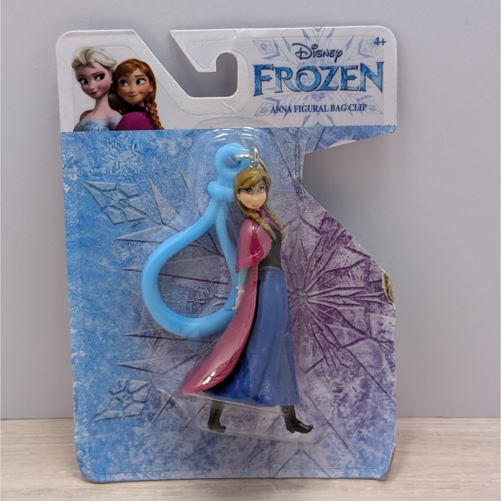 Disney Frozen Anna Bag Clip Keychain Blue Carabiner Monogram Licensed Sealed